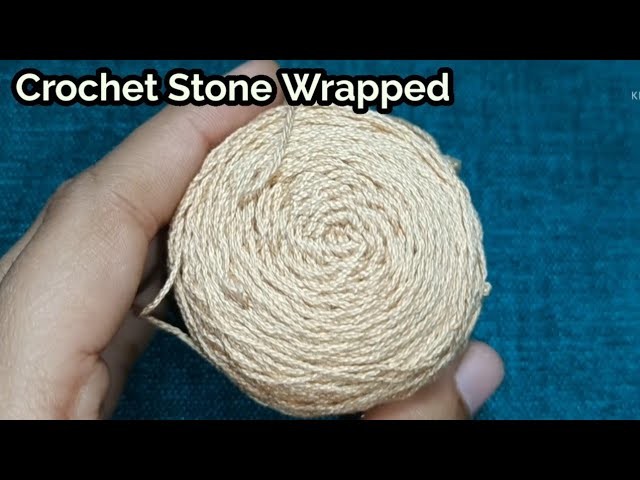 Crochet Stone wrapping Step by step ful Tutorial,How to wrap a stone @ARBINA'S COLOURFUL THREADS