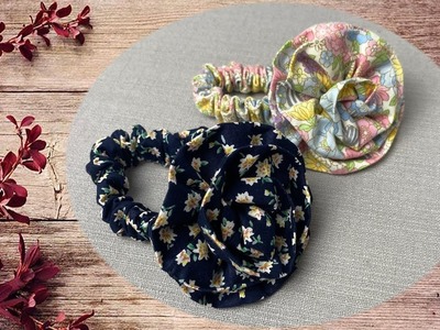 DIY Scrunchie , How to Make Fabric Scrunchie Charm Flower Bracelet | Fabric  ideas