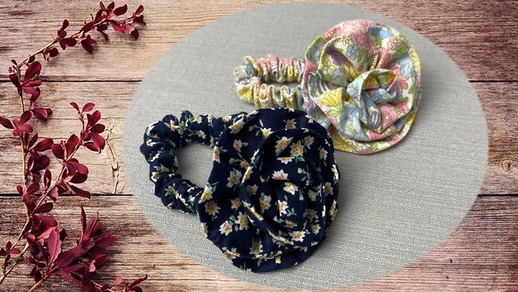 DIY Scrunchie , How to Make Fabric Scrunchie Charm Flower Bracelet | Fabric  ideas