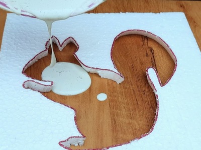 DIY Squirrel Showpiece Making at Home | White Cement Craft Ideas | Handmade Squirrel Showpiece Craft