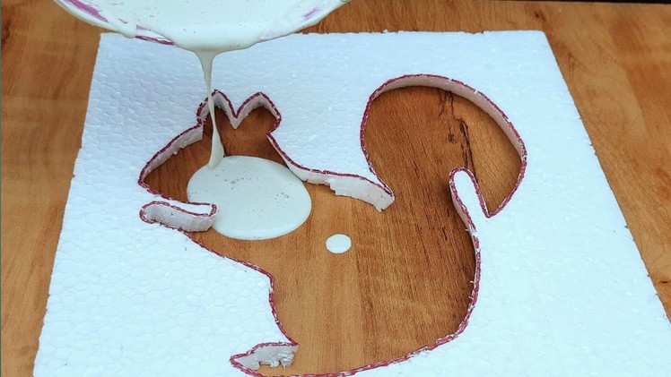 DIY Squirrel Showpiece Making at Home | White Cement Craft Ideas | Handmade Squirrel Showpiece Craft