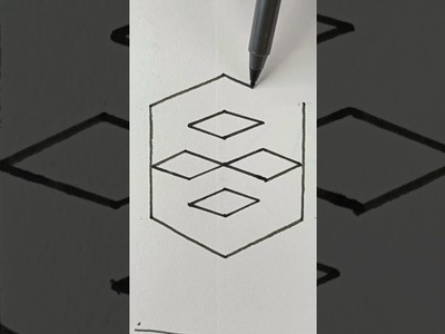 Drawing 3d satisfying geometric art 3d drawing #shorts #drawing