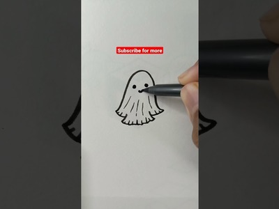 Drawing Cute ghost satisfying Drawing art satisfying #shorts #drawing