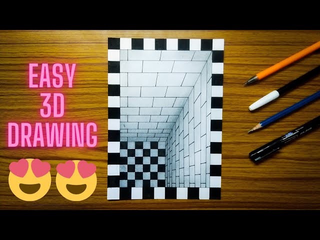 Easy 3D drawings for beginners, EASY 3D drawing, 3d illustration ...