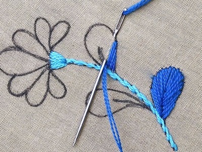 Easy flower embroidery tutorial for beginners - new hand embroidery tutorial step by step