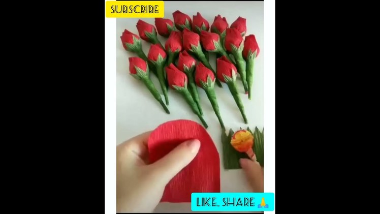 Easy Origami Rose | Simple Paper Flower | Candy Rose | #shors | #paperrose | Crafts Magic By Sara