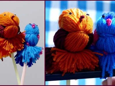 Handmade Easy Colorful Wool Bird Making | DIY Easy Woolen Bird | Easy Way to Make Colorful Bird