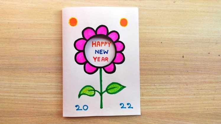 Happy New Year beautiful card idea | How to make New Year card easily | New Year  greeting card 2022