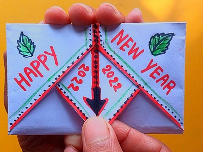 Happy New year card 2022 | How to make New year greeting card | happy new year card banana