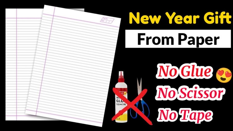 Happy new year gift box | Happy new year greeting card | Easy New Year Card Making.Paper crafts easy