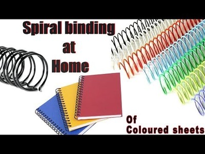 How to Do spiral binding at home || homemade binding book ||how to make spiral coil ||