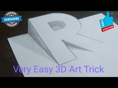 How to Draw 3D"R"Word  easy pencil drawing#shorts????????????