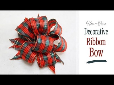 How to Make a BOW from Wired Ribbon | Easy DIY Gift Bows | Christmas Decor