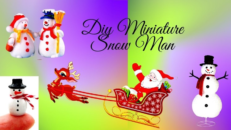 Miniature snowman~Miniature Snowman Christmas crafts~Mini Snowman diy