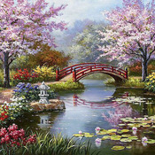 OrientaL Garden Cross Stitch Pattern***L@@K***Buyers Can Download Your Pattern As Soon As They Complete The Purchase