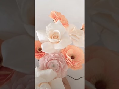 Paper flower craft????Beautiful Paper flowers idea❤️Easy Paper flowers❤️#shorts #ytshorts