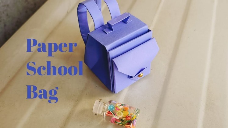 Paper school bag||DIY backpack #howtomake