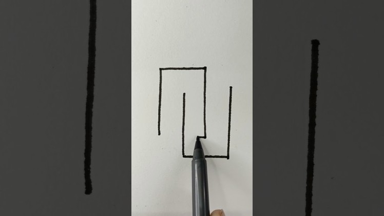 Satisfying drawing 3d geometric art #shorts #drawing