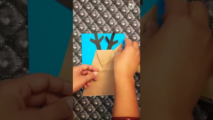 #short#trending#ytshort#diy Christmas reindeer greeting card #handmade greeting card