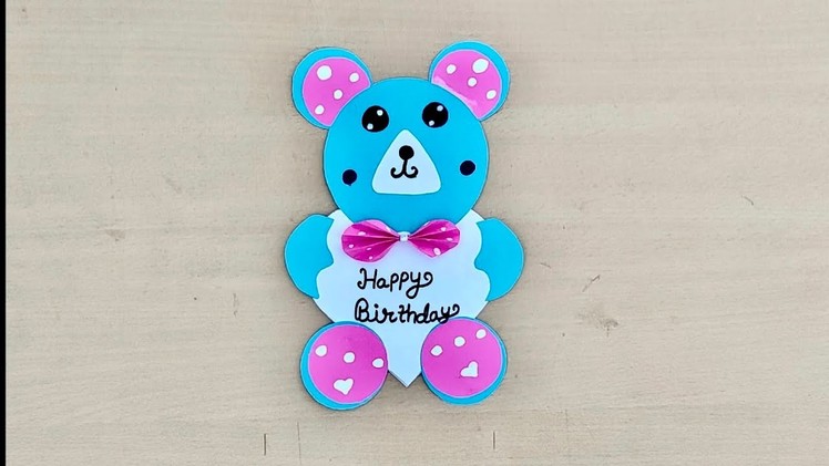 Taddy bear birthday card | Birthday card idea | Handmade card idea