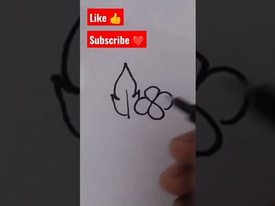 Turn '18' Number Into Drawing Of Flower ???? | Easy Drawings #shorts #drawing #painting #art #xiaolin