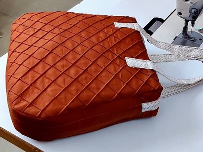 Very Beautiful Ladies Bag Cutting and Stitching ????️???? Handbag Making at Home ????️???? Bag Kaise Banate Hain
