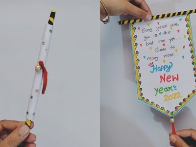 Very Easy and Quickly make New Year Card ????????. Happy New year Card 2022. DIY Happy New Year Gift Idea
