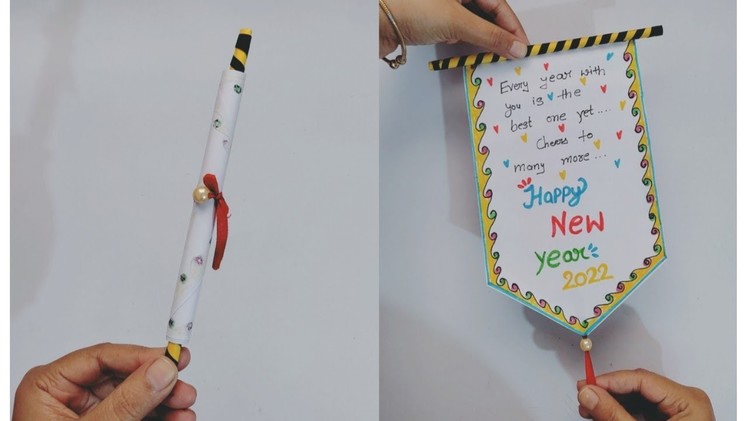 Very Easy and Quickly make New Year Card ????????. Happy New year Card 2022. DIY Happy New Year Gift Idea