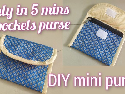 Very easy Coin Purse.mini wallet.hand purse making at home | beginners purse cutting and stitching