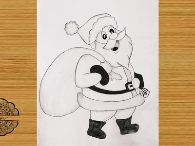 Very Easy Santa Claus Drawing - pencil sketch | How to draw Santa Claus | Christmas special drawing