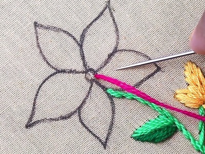 Very elegant and easy to make beautiful flower embroidery design - new handmade embroidery flower