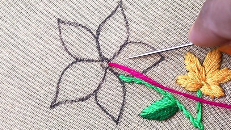 Very elegant and easy to make beautiful flower embroidery design - new handmade embroidery flower