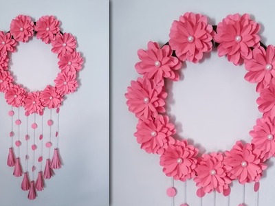 Wall Hanging Craft | Die Wall Hanging | Diy Paper Flower | Cardboard Craft | Diy Room Decor Ideas