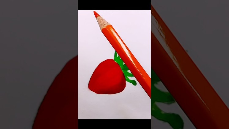 3D Strawberry Drawing  ???? #shorts #youtubeshorts #myfirstshort #shortvideo #viralvideo #ytshorts #diy