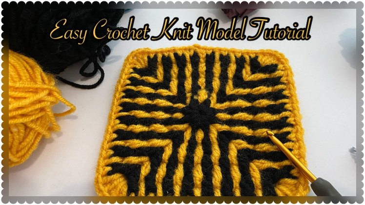 Beautiful Crochet Knit Motif Model -17-Tutorial.Çok Güzel Tığ İşi Örgü Motif Modeli -17-Yapımı