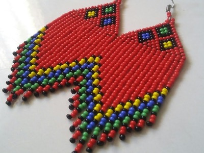 Brick stitch earrings (multi-colour) part 2