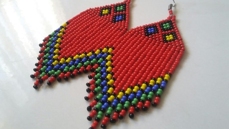 Brick stitch earrings (multi-colour) part 2