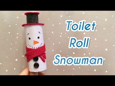 Christmas craft for kids. Toilet paper Roll craft ideas. How to make a paper snowman. Recycled diy