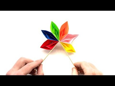 Cómo hacer una flor de origami 3D. Flores de papel