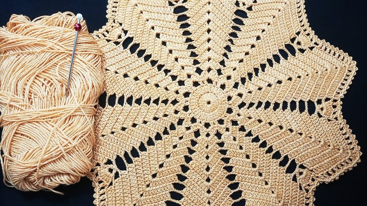 Crochet Design ( Thalposh. Table Cloth. Placemat. Doily ) in Hindi & Urdu - Woolen Craft #91
