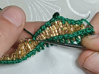 Crochet Tutorial.beads border.Lace Design@Moon Macrame & Crochet