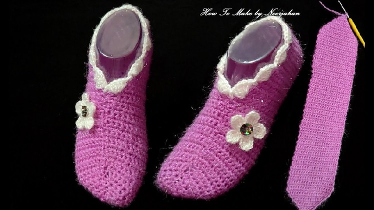 Crochet woolen socks | crochet moja #girls juti | easy ladies socks #socks design #moza #moja #jurab