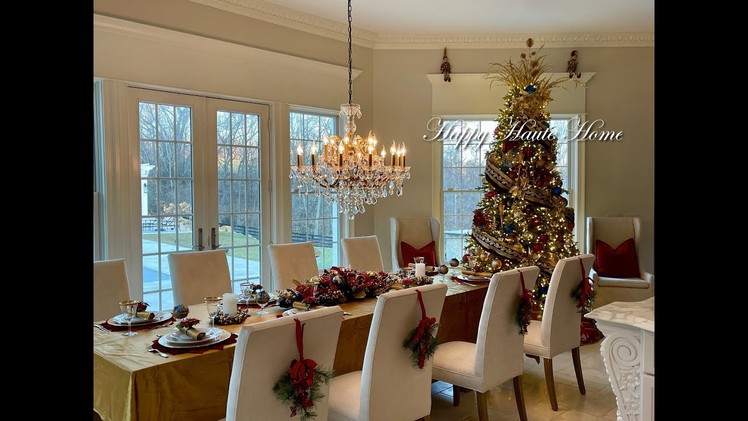 "Decorate with Me" Christmas Eve Tablescape Setting