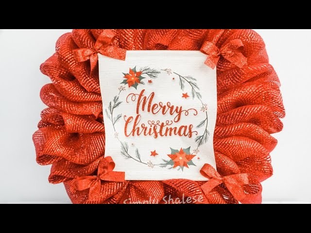 DIY: Christmas Bubble Deco Mesh Wreath || Quick and Easy