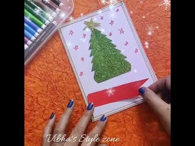 DIY Christmas Card Ideas|Easy And Quick Christmas Craft For Kids| #shorts #ytshortsindia#shortsvideo