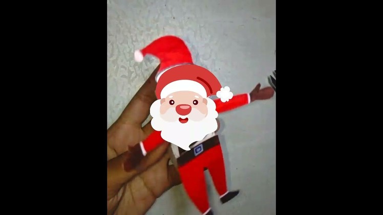 DIY Dancing Santa Claus ????With Paper For Christmas.Tutorial.#shorts#christmascraft#santaclaus#diy