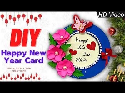 DIY Happy New Year Card 2022 | How to Make Easy and Beautiful New Year Greeting Card at Home