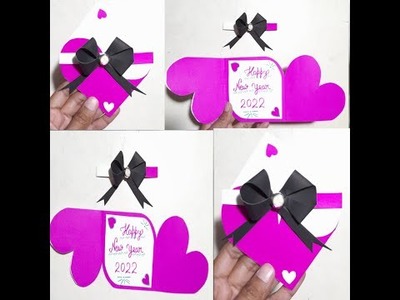 DIY ! How to make New Year Card ! Very easy and Beautiful Card for New Year ! HAPPY NEW YEAR 2022