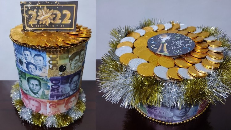 DIY NEW YEAR MONEY CAKE TABLE DISPLAY IDEAS | CHOCOLATE GOLD COINS | PLAY MONEY