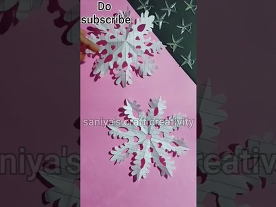 DIY paper snowflakes easy to make|#shorts #youtube #viral #ytshorts #art #youtubeshorts #edit